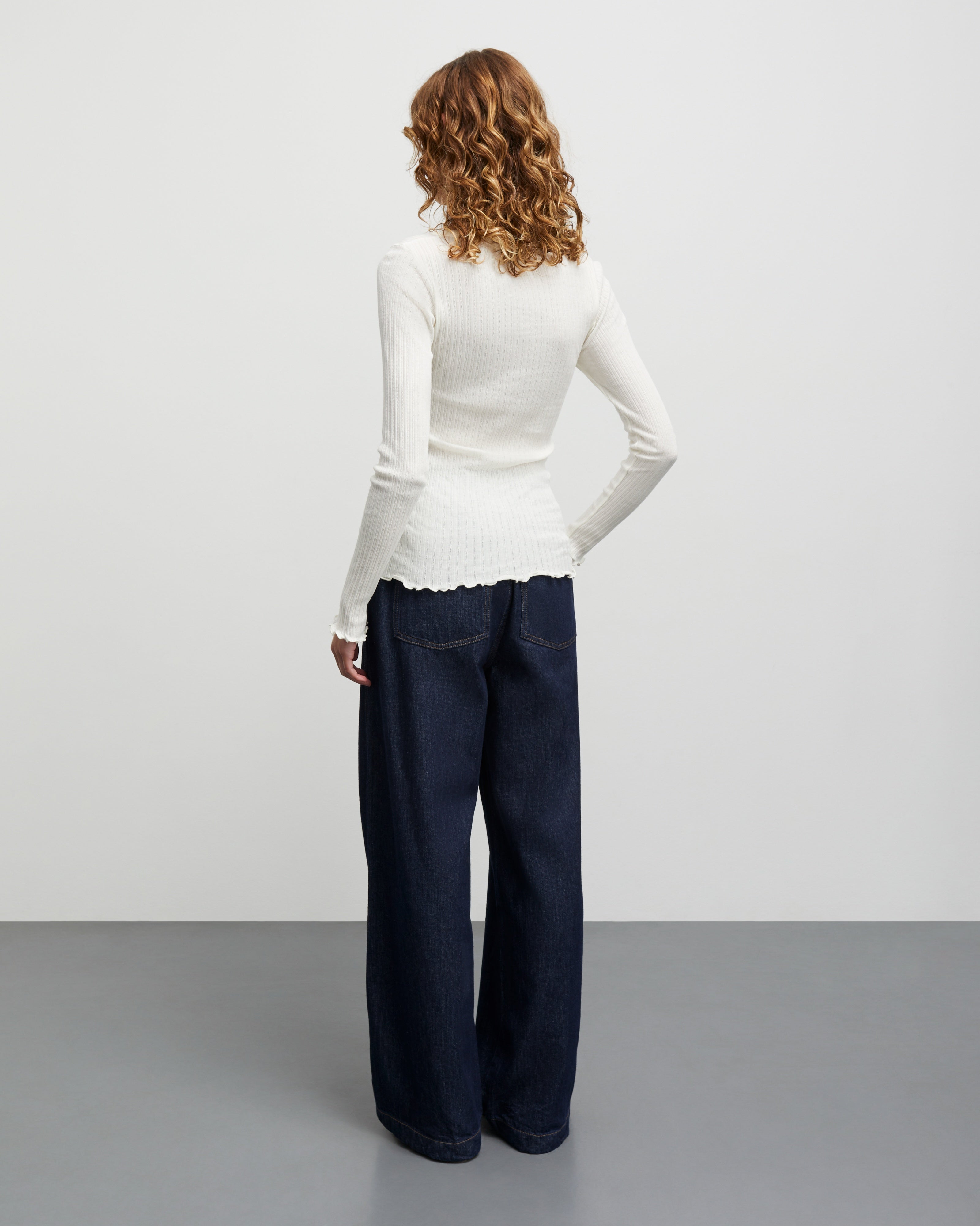 Pointella Troja langærmet t-shirt - Vanilla Ice